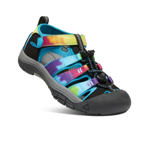 Keen Newport Tie Dye Rainbow Kids Outdoor Water Quick Dry Shoes - Picture 2 of 16